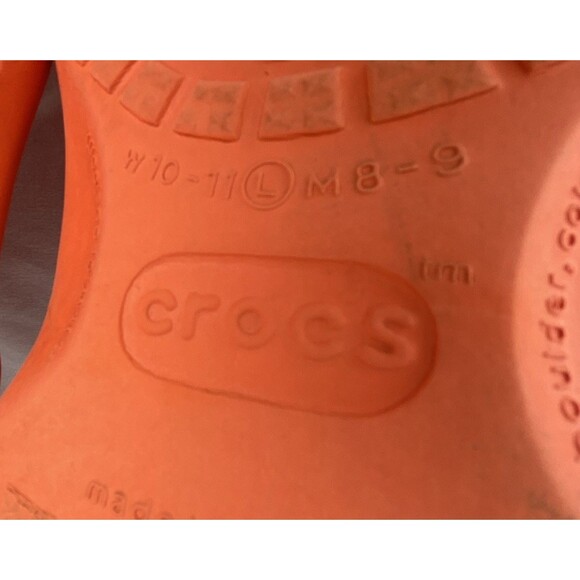 CROCS Classic Clogs Adult Unisex M8 W10 Tangerine Orange Slip-ons Shoes Sandals - Picture 11 of 12